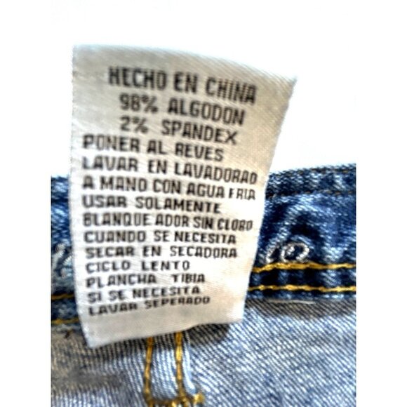 Revolt Jeans Co Womens Jrs Stretch Jean Shorts Rolled Cuff Distressed 4 Pocket S - Picture 4 of 6